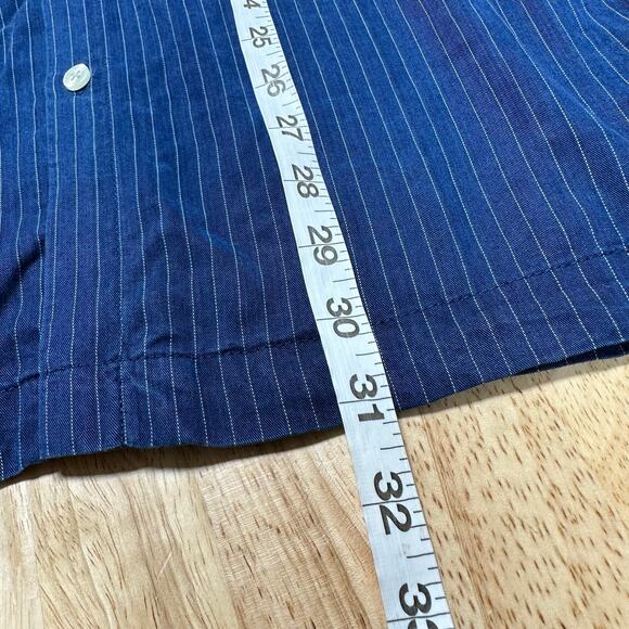 Scotch & Soda NWT Indigo Tencel Striped Men's Button Up Shirt Size XXL Soft Cozy - Picture 12 of 12